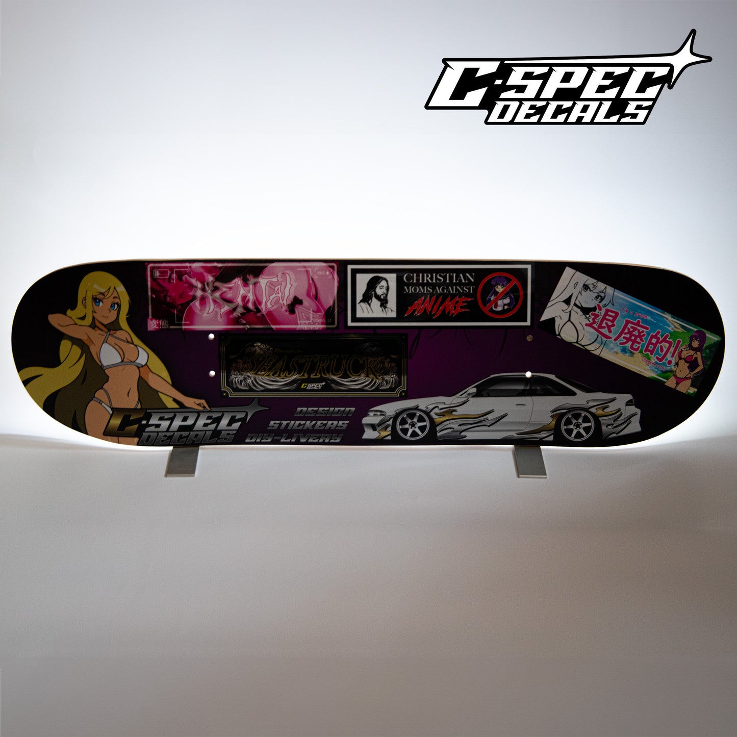 Wandhalter & LED Streifen für Dein Skatedeck