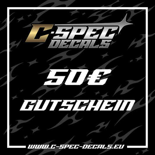 C-Spec-Decals 50 € Geschenkgutschein